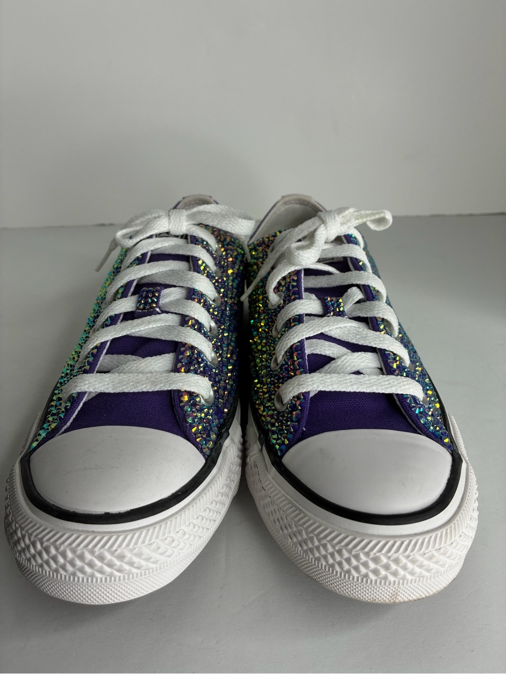 Women custom iridescent purple converse - Picture 3 of 8